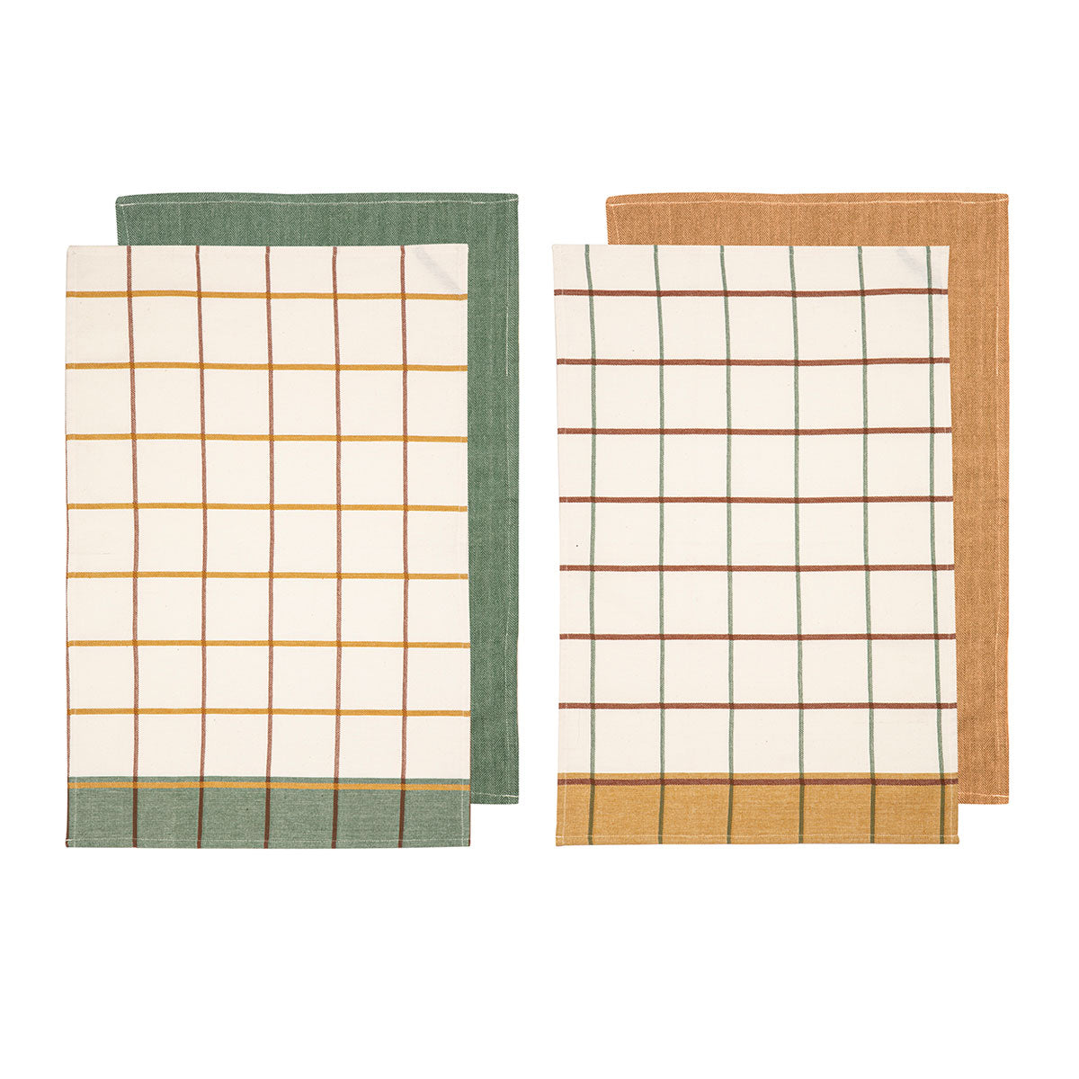 Ladelle Set of 4 Retreat Cotton Kitchen Tea Towels 50 x 70 cm Mix V442-LDE-TEAT-RETREATSETOF4-MIX-RE