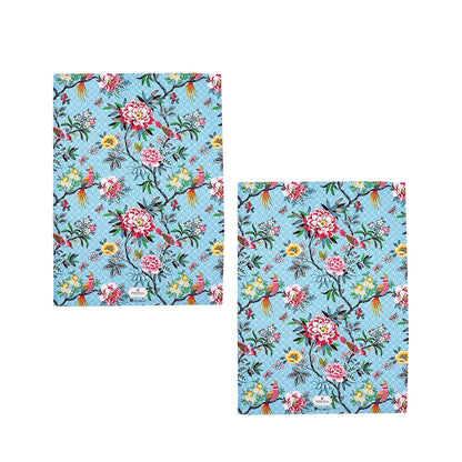 Set of 2 Jardin Peony Cotton Kitchen Tea Towels 50 x 70 cm V442-LDE-TEAT-SETOF2JARDINPEONY-MULTI-RE