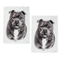 Set of 2 Delightful Dogs Cotton Kitchen Tea Towels 50 x 70 cm Staffy Terrier V442-LDE-TEAT-STAFFYTERRIERSETOF2-WHITE-RE
