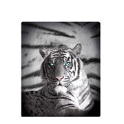 Just Home Blue Eyes Stripes Tiger Polar Fleece Throw Rug V442-LDE-THROW-BLUEEYESSTRIPES-BLACK-RE