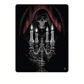 Anne Stokes Candelabra Polar Fleece Throw V442-LDE-THROW-CANDELABRA-BLACK-RE