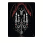 Anne Stokes Candelabra Polar Fleece Throw V442-LDE-THROW-CANDELABRA-BLACK-RE