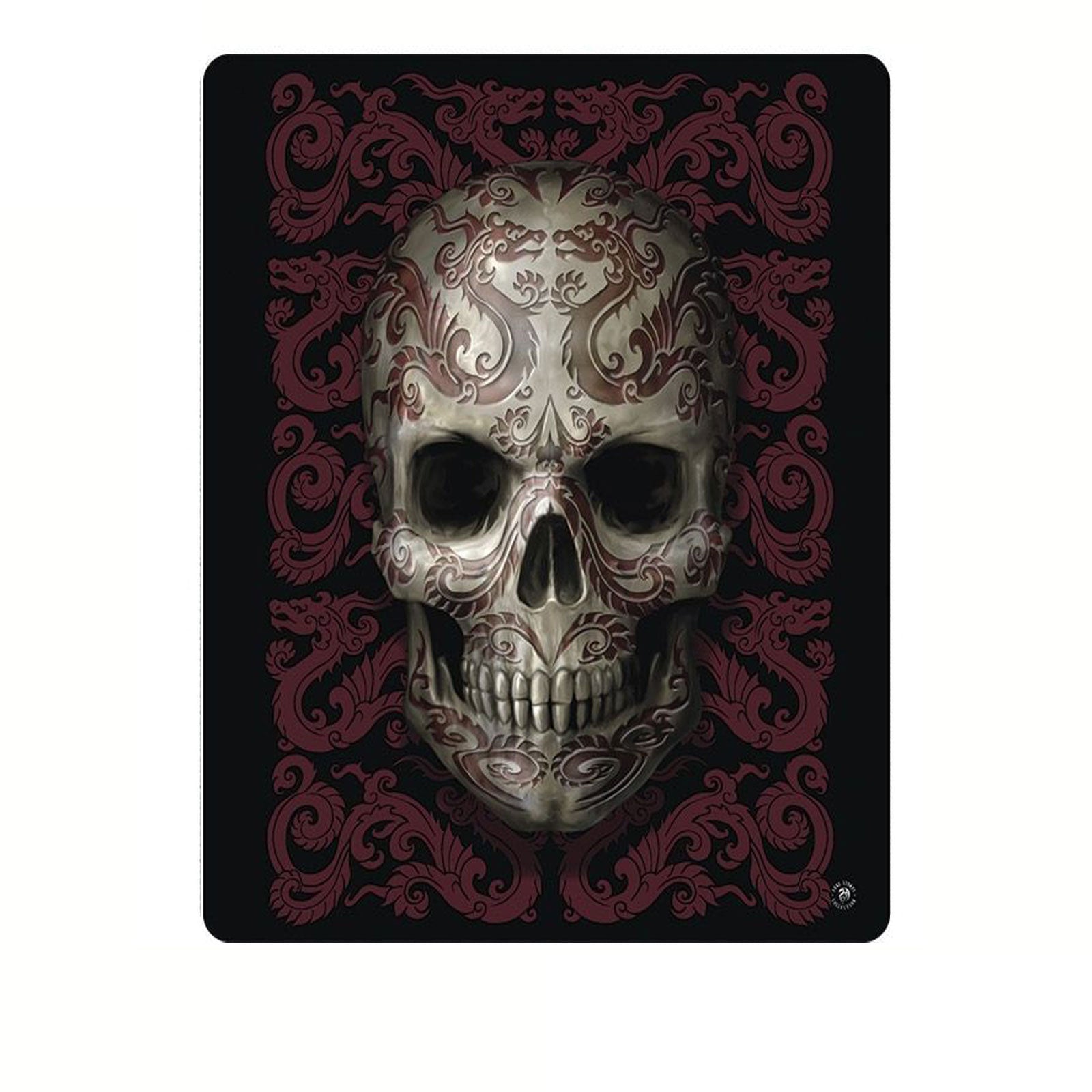 Anne Stoke Oriental Skull Polar Fleece Throw V442-LDE-THROW-ORIENTALSKULL-MULTI-RE