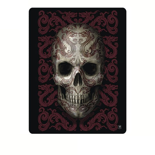 Anne Stoke Oriental Skull Polar Fleece Throw V442-LDE-THROW-ORIENTALSKULL-MULTI-RE