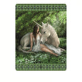 Anne Stoke Pure Heart Polar Fleece Throw V442-LDE-THROW-PUREHEART-GREEN-RE