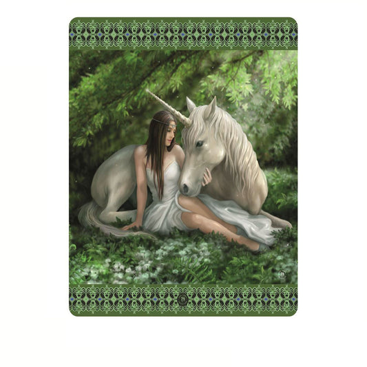Anne Stoke Pure Heart Polar Fleece Throw V442-LDE-THROW-PUREHEART-GREEN-RE