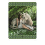 Anne Stoke Pure Heart Polar Fleece Throw V442-LDE-THROW-PUREHEART-GREEN-RE
