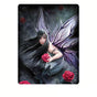 Anne Stoke Rose Fairy Polar Fleece Throw V442-LDE-THROW-ROSEFAIRY-BLACK-RE