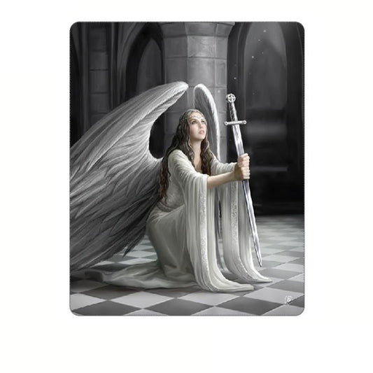 Anne Stokes The Blessing Polar Fleece Throw V442-LDE-THROW-THEBLESSING-BLACK-RE
