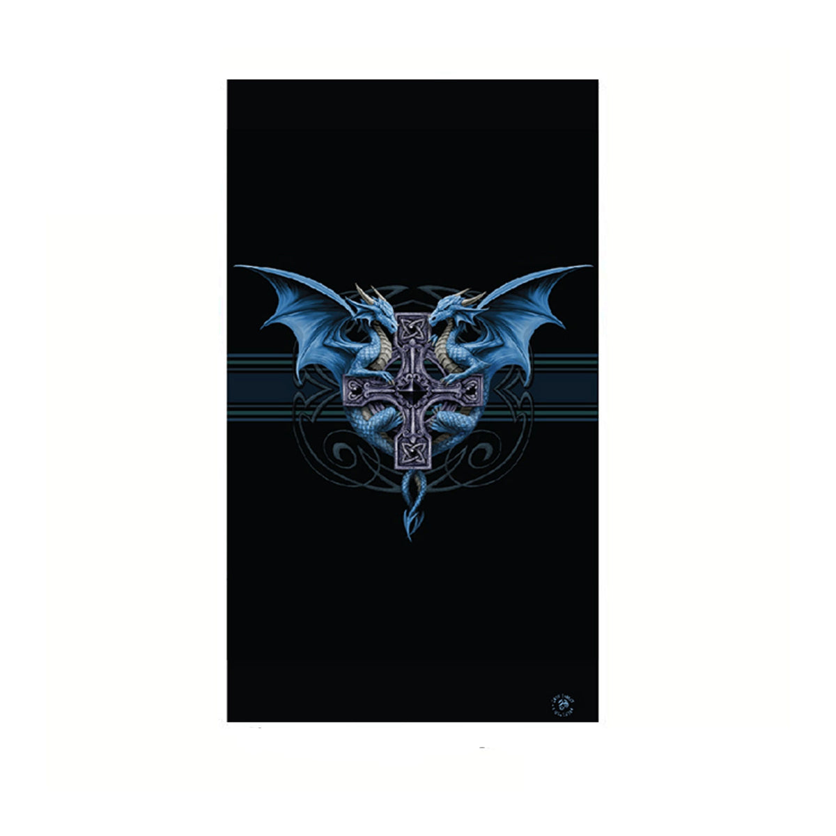 Anne Stokes Dragon Duo Beach Towel 75 x 150 cm V442-LDE-TOWEL-DRAGONDUO-BLACK-RE
