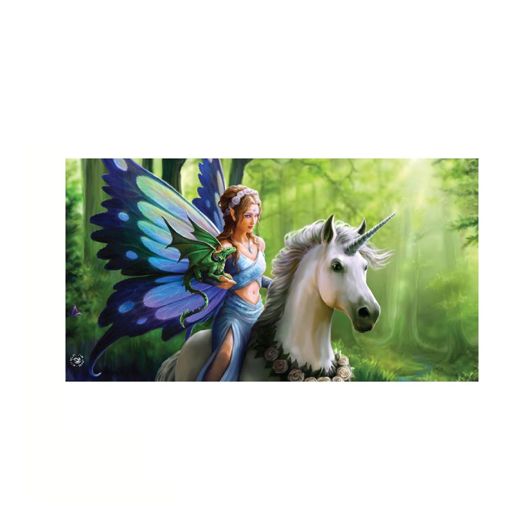 Anne Stokes Realm Of Enchantment Beach Towel 75 x 150 cm V442-LDE-TOWEL-REALMOFENCHANTMENT-GREEN-RE