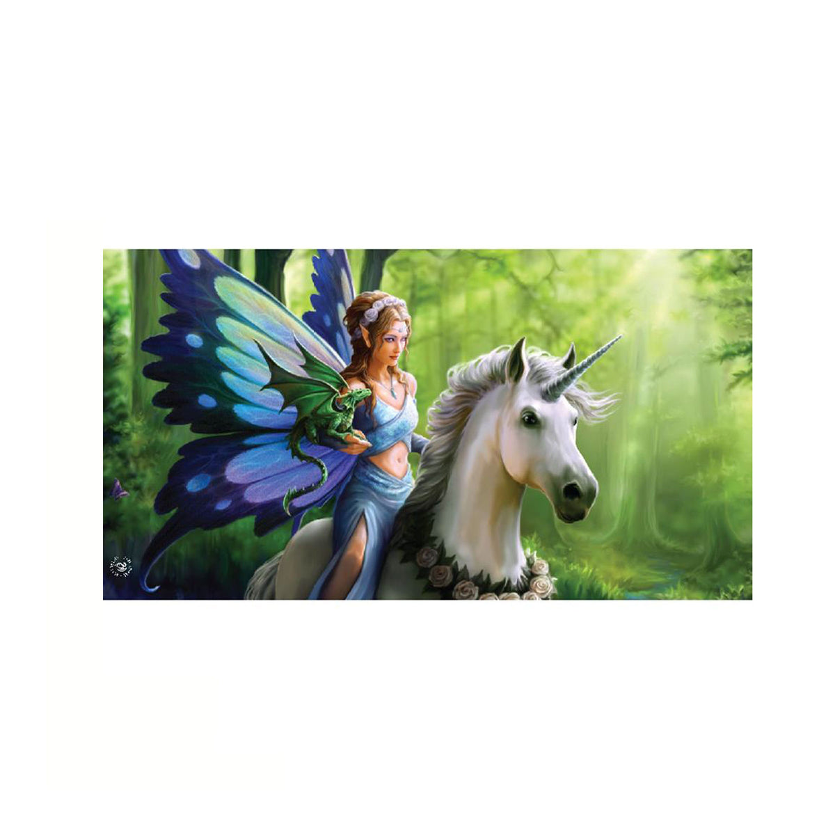 Anne Stokes Realm Of Enchantment Beach Towel 75 x 150 cm V442-LDE-TOWEL-REALMOFENCHANTMENT-GREEN-RE