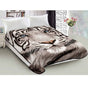 800GSM Luxury Reversible Animal Pattern Mink Blanket Queen 200 x 240 cm Blue-eyed Tiger V442-LYL-BLANKET-2023BLUEEYETIGER-GREY-QS