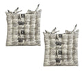 Set of 2 Cotton Cover Chair Pads 40 x 40 cm Eiffel Tower V442-LYL-CHAIRC-SETOF2EIFFELTOWER-BEIGE-SQ