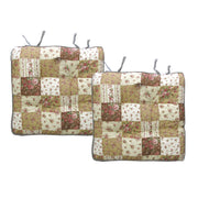 Lylac Homewares Petal Delights Set of 2 Cotton Chair Pads Mia Brown V442-LYL-CHAIRCU-SETOF2MIA-BROWN-SQ