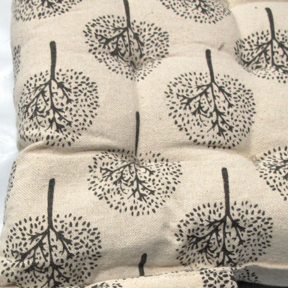 Lylac Homewares Tree of Life Set of 2 Cotton Chair Pads Dark Grey V442-LYL-CHAIRCU-SETOF2TREEOFLIFE-DARKGREY-SQ