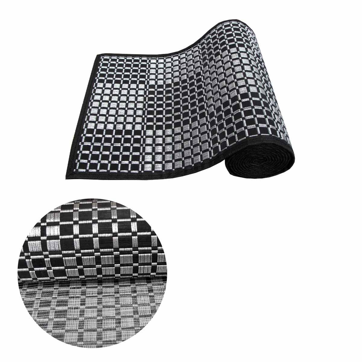Evie Bamboo Table Runner 30 x 180cm Silver V442-LYL-TABLER-EVIE-SILVER-RE