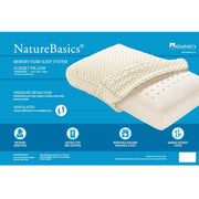Alastairs Nature Basics Sleep System Memory Foam Gusset Pillow 65 x 40 x 13cm V442-MFL-PILLOW-MEMORYGUSSET-NATURAL-ST
