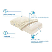 Alastairs Nature Basics Sleep System Memory Foam Gusset Pillow 65 x 40 x 13cm V442-MFL-PILLOW-MEMORYGUSSET-NATURAL-ST
