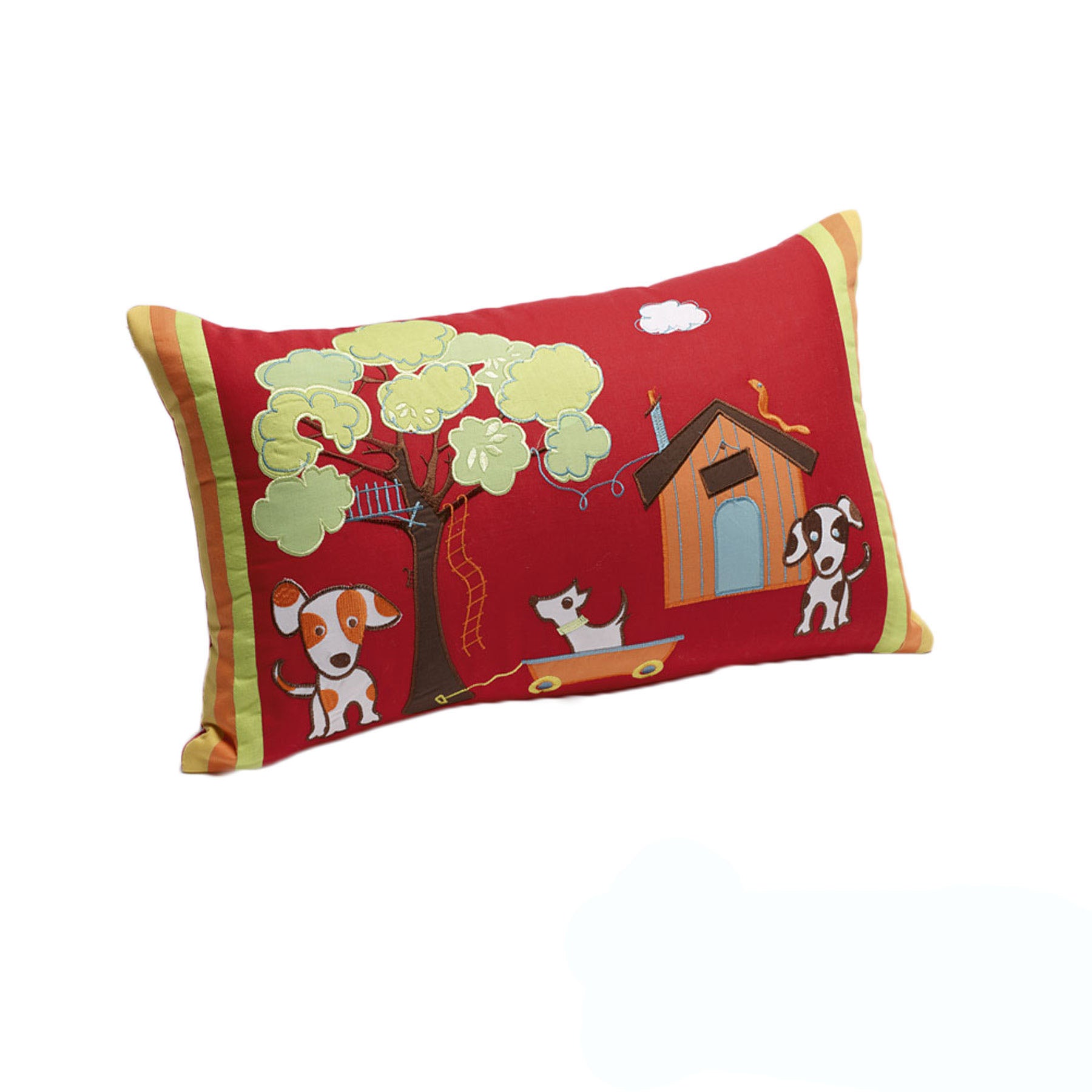 Jiggle & Giggle Oliver Red Filled Oblong Cushion 30cm x 50cm V442-PIL-CUSHION-OLIVER-RED-OB