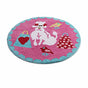 Jiggle & Giggle Born To Shop Floor Rug Round 80 cm Diameter V442-PIL-FLOORR-BORNTOSHOP-PINK