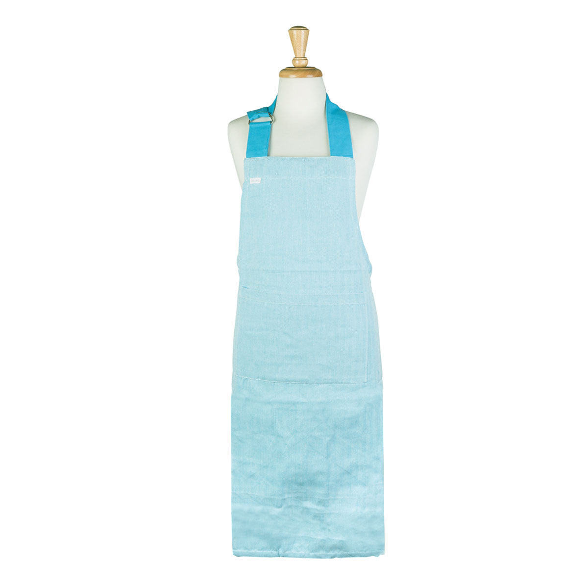 Rans Herringbone Blue Cotton Apron V442-RAN-APRON-HERRINGBONE-BLUE-SH
