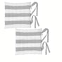 Rans Set of 2 Alfresco Cotton Chair Pads 40x40 cm - Striped Silver V442-RAN-CUSHION-CHAIRPADSTR-SILVER-SQ