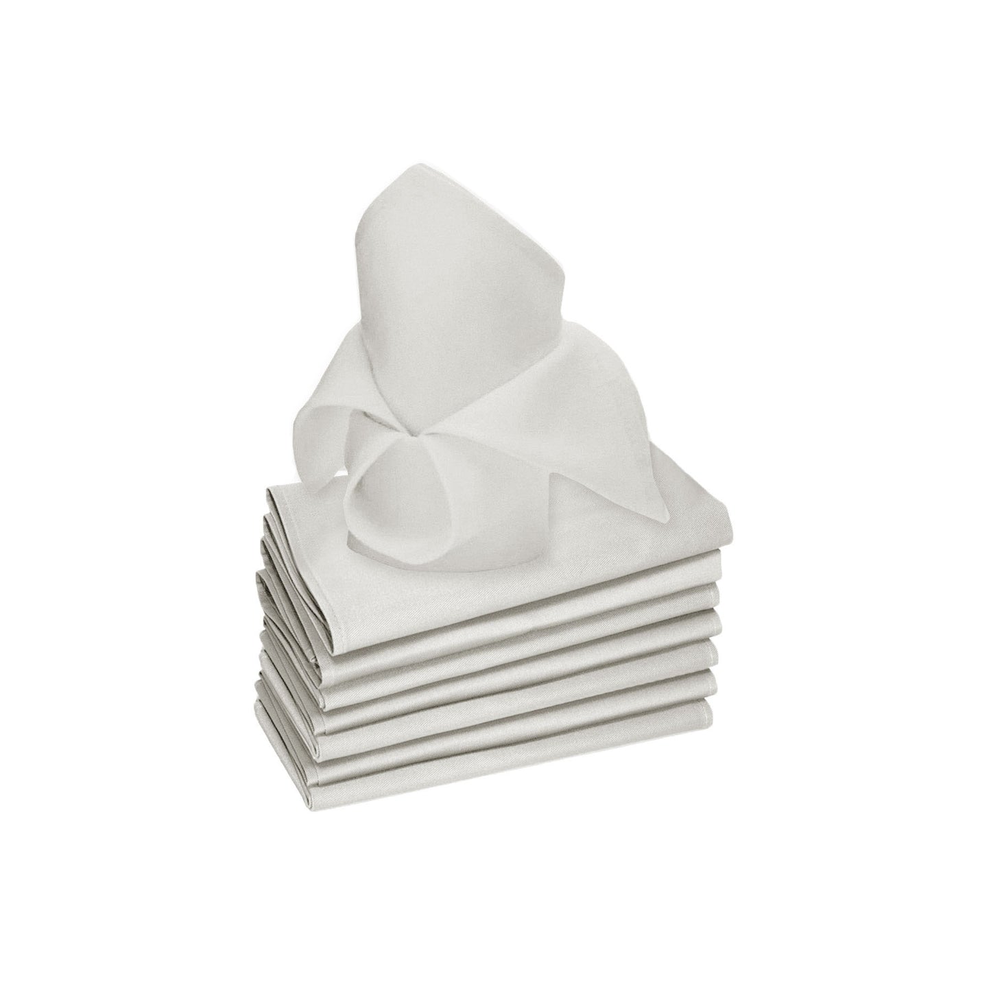 Rans Set of 8 Lollipop Cotton Napkins - White V442-RAN-MISC-LOLLIPOP8NAPKINS-WHITE-SQ