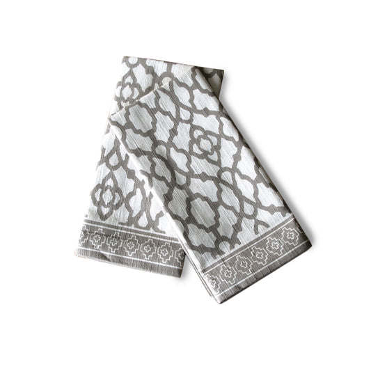 Rans Set of 2 Pure Cotton Vintage Napkins 45 x 45 cm - Grey V442-RAN-MISC-SETOF2VINTAGENAPKINS-GREY-SQ