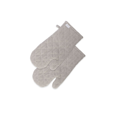 Rans Herringbone Charcoal Cotton Set of 2 Oven Gloves V442-RAN-OVENM-HERRINGBONE2GLOVES-CHARCOAL-SH