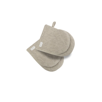 Rans Herringbone Charcoal Cotton Set of 2 Oven Mini Gloves V442-RAN-OVENM-HERRINGSET2MINIGLOVES-CHAR-SH