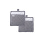 Rans Herringbone Black Cotton Set of 2 Pot Holders V442-RAN-OVENM-HERRINGSET2POTHOLDER-BLACK-RD