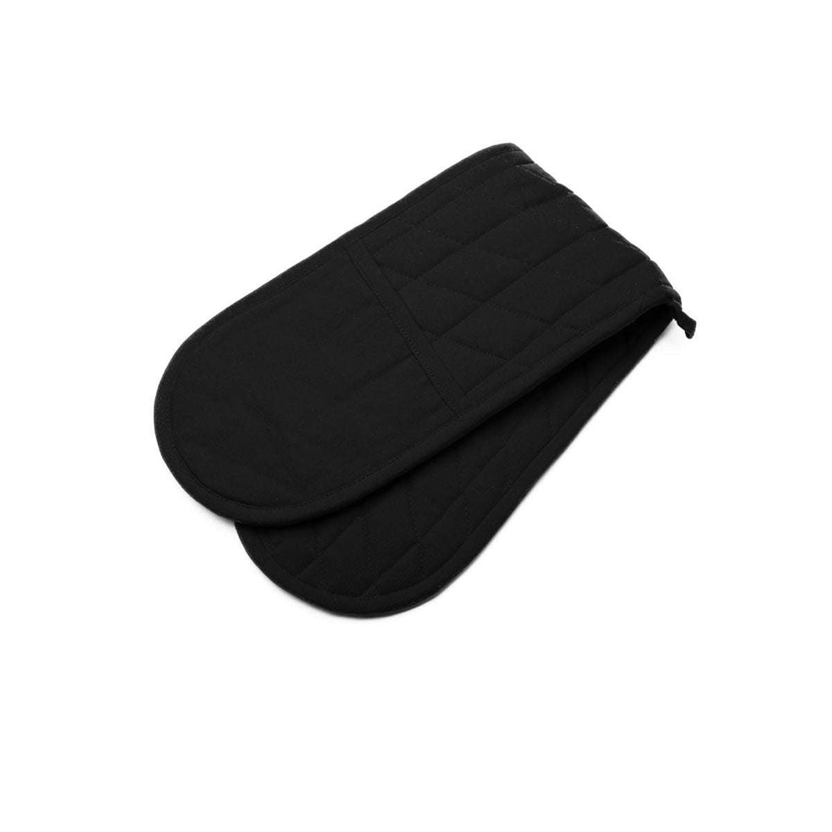 Rans Manhattan Black Cotton Double Oven Mitt V442-RAN-OVENM-MANHATTANDOUBLEEND-BLACK-SH