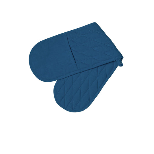 Rans Manhattan Blue Cotton Double Oven Mitt V442-RAN-OVENM-MANHATTANDOUBLEEND-BLUE-SH