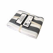 Rans Black Alfresco Stripes Cotton Tablecloth - Choose from 2 sizes 150cm x 250cm V442-RAN-TABLEC-ALFRESCO250CM-BLACK-RE