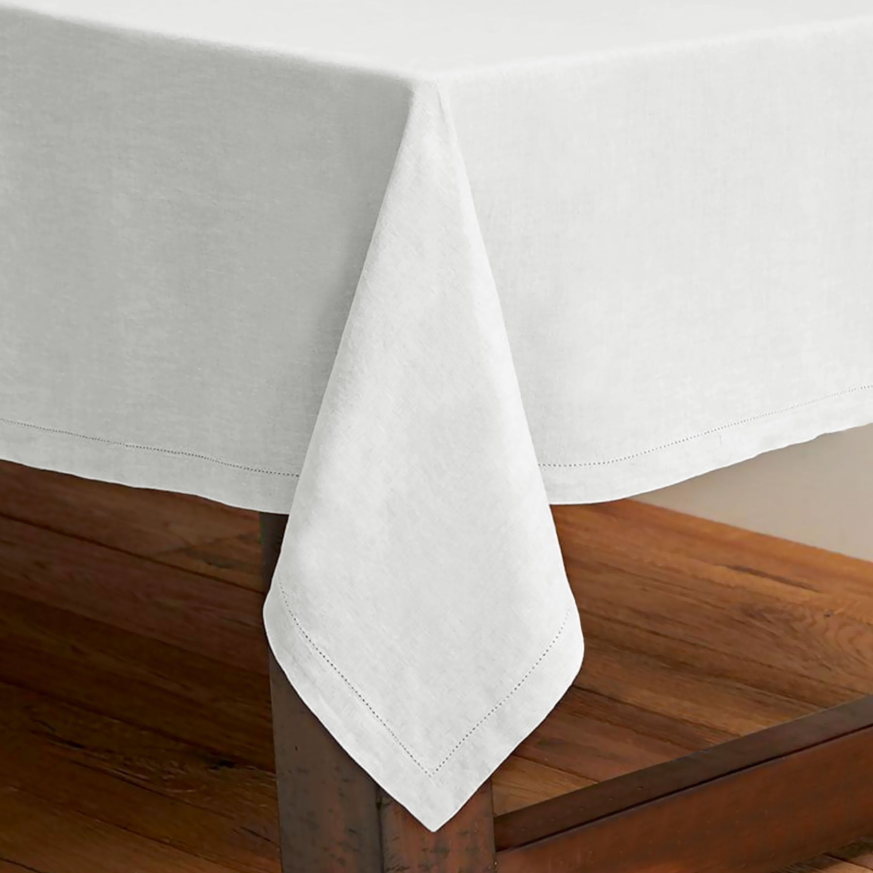 Rans Pure Cotton Hemstitch Tablecloth 160 x 420 cm - White V442-RAN-TABLEC-HEMSTITCH420-WHITE-RE