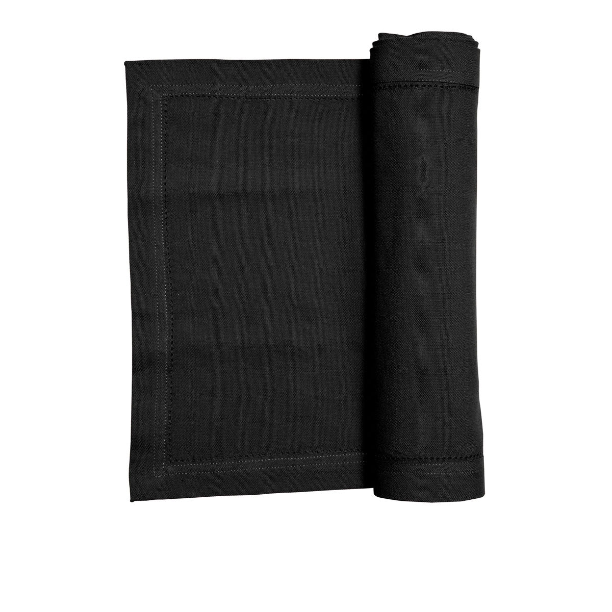 Rans Elegant Hemstitch Table Runner Black V442-RAN-TABLER-HEMSTITCH-BLACK-RE