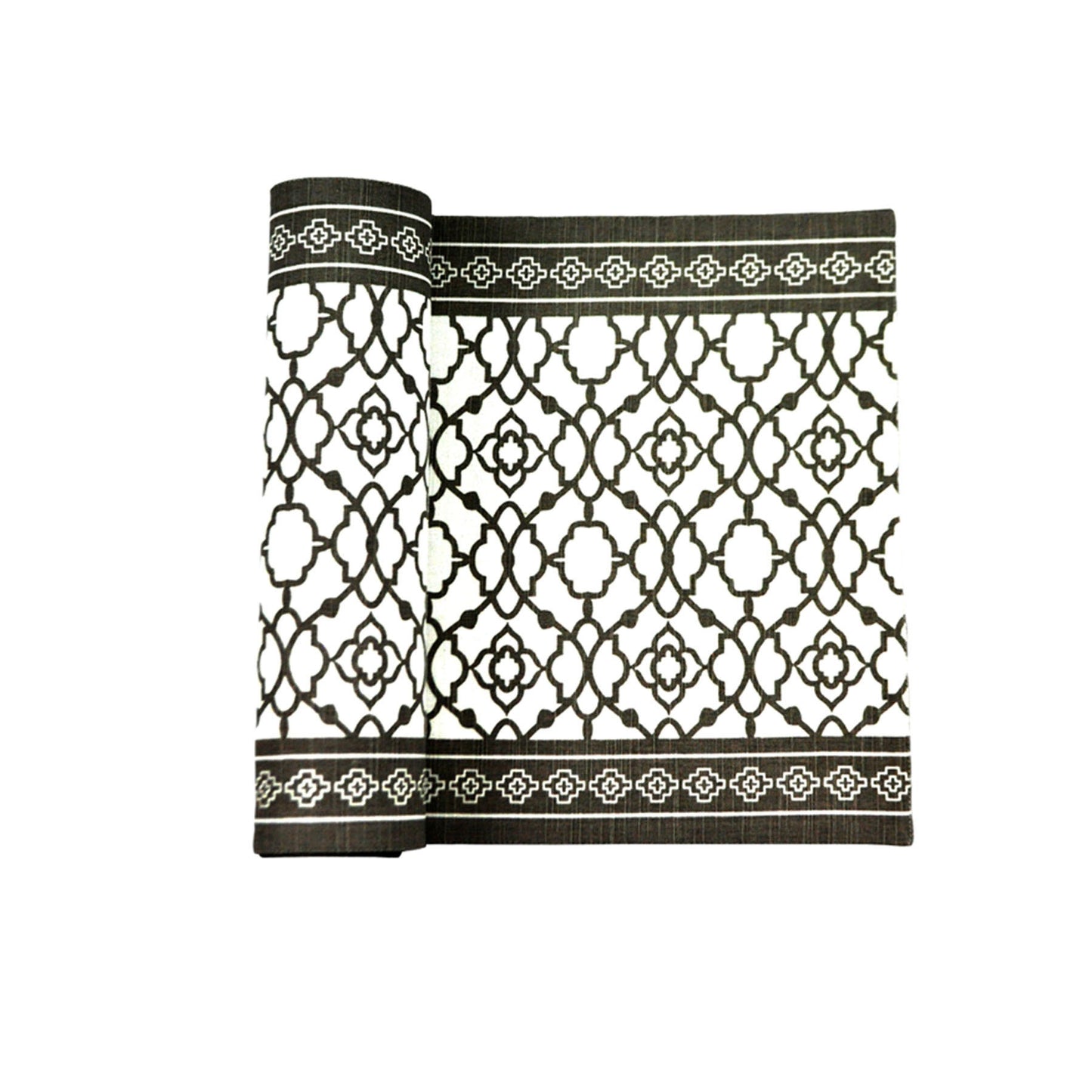 Rans Cotton Vintage Table Runner - Black V442-RAN-TABLER-VINTAGE-BLACK-RE
