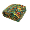 Rans Oslo Knitted Weave Throw 127x152cm - Peacock V442-RAN-THROW-OSLOPEACOCK-MULTI-RE
