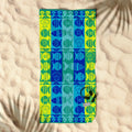 Rans Premium Cotton Jacquard Beach Towel Fish & Shell Blue V442-RAN-TOWEL-2022FISHSHELL-BLUE-RE