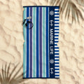 Rans Premium Cotton Jacquard Beach Towel Marine Life Blue V442-RAN-TOWEL-2022MARINELIFE-BLUE-RE
