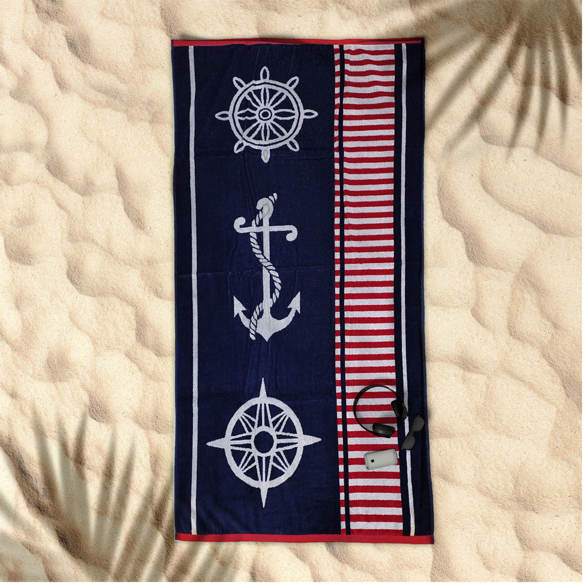 Rans Premium Cotton Jacquard Beach Towel Sailor Blue V442-RAN-TOWEL-2022SAILOR-BLUE-RE