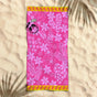 Rans Premium Cotton Jacquard Beach Towel Thongs Pink V442-RAN-TOWEL-2022THONGS-PINK-RE