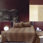 Rapee Faux Silk Coverlet Set Zig Zag Brown - Queen V442-RAP-COVERLETS-FAUX-SILK-ZIG-ZAG-BROWN-QS