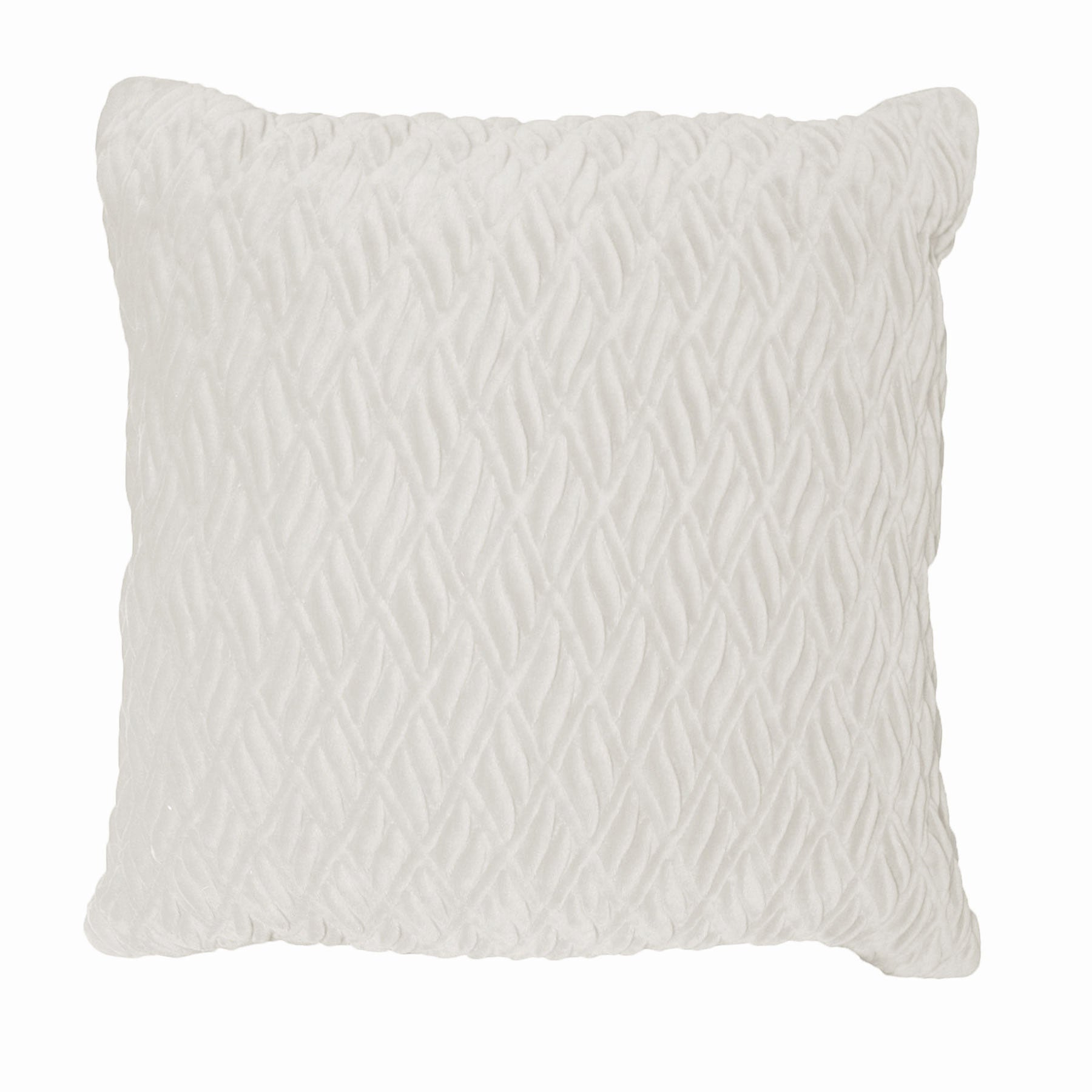 Rapee Pietra Filled Cushion - White 45cm x 45cm V442-RAP-CUSHION-PIETRA-WHITE-ST