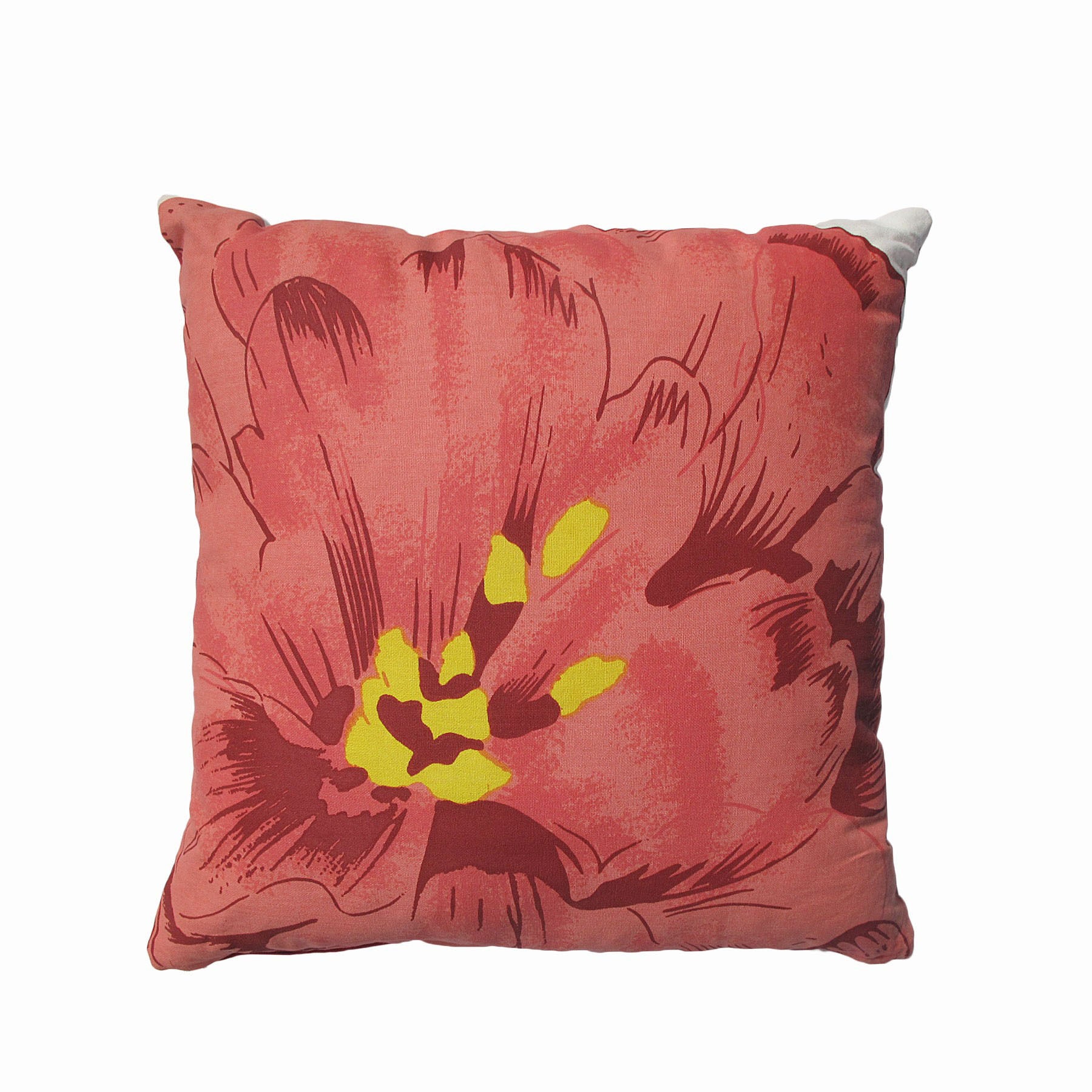 Rapee Poppy Filled Cushion - Red 50 cm x 50 cm V442-RAP-CUSHION-POPPY-RED-SQ
