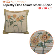 Rapee Bella Sunflower Tapestry Filled Cushion 32 x 32 cm V442-RAP-CUSHION-SUNFLOWERBELLA-WHEAT-SQ