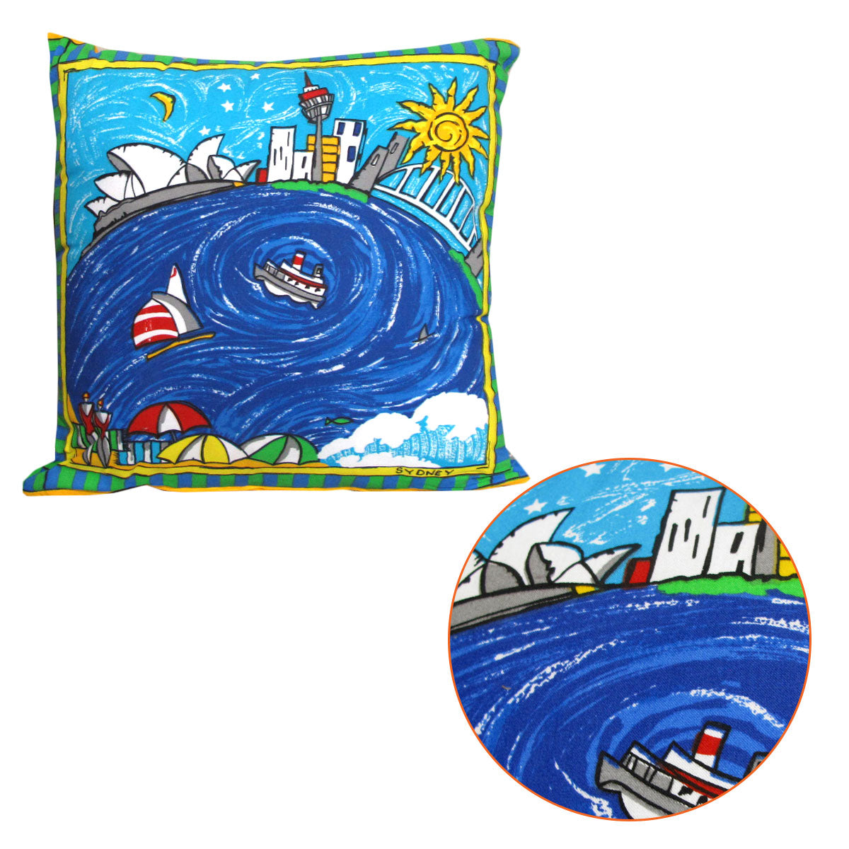 Rapee Sydney Opera House Filled Cushion 40 x 40 cm V442-RAP-CUSHION-SYDNEY-MULTI-SQ