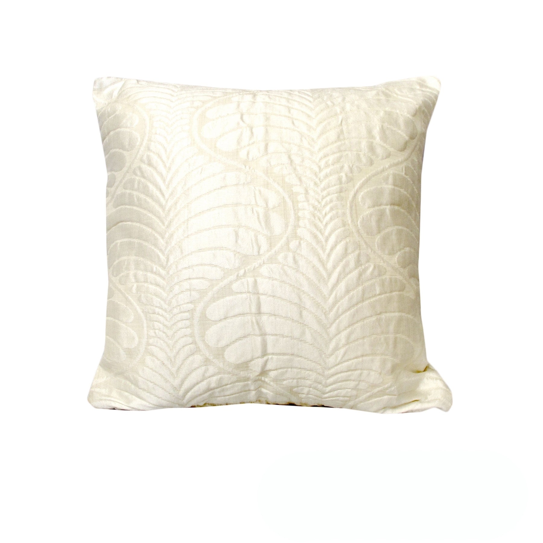 Rapee Decoration Cushion Cover Tux Leaf - Ivory 50 x 50 cm V442-RAP-CUSHIONC-50CMTUXLEAF-IVORY-SQ