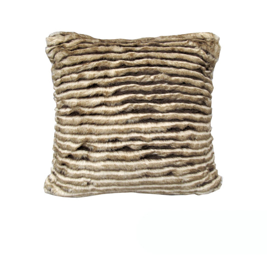 Rapee Bobcat Faux Fur Cushion Cover - Sand 45 x 45 cm V442-RAP-CUSHIONC-BOBCAT-SAND-SQ